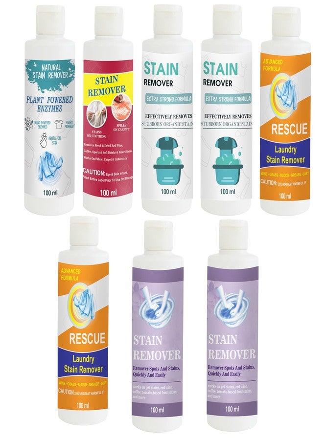 TOOVUS Stain Remover Combo Pack of Shirt, Red, Doll (Pack of 2), Orange (Pack of 2), Purple and Purple Stain Remover | Multi-Surface Cleaning Solution for Clothes, Fabrics, Upholstery (100 g Each) - Image 1